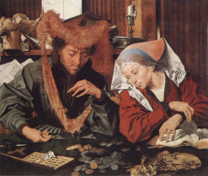 Marinus van Reymerswaele Money-changer and his wife china oil painting image